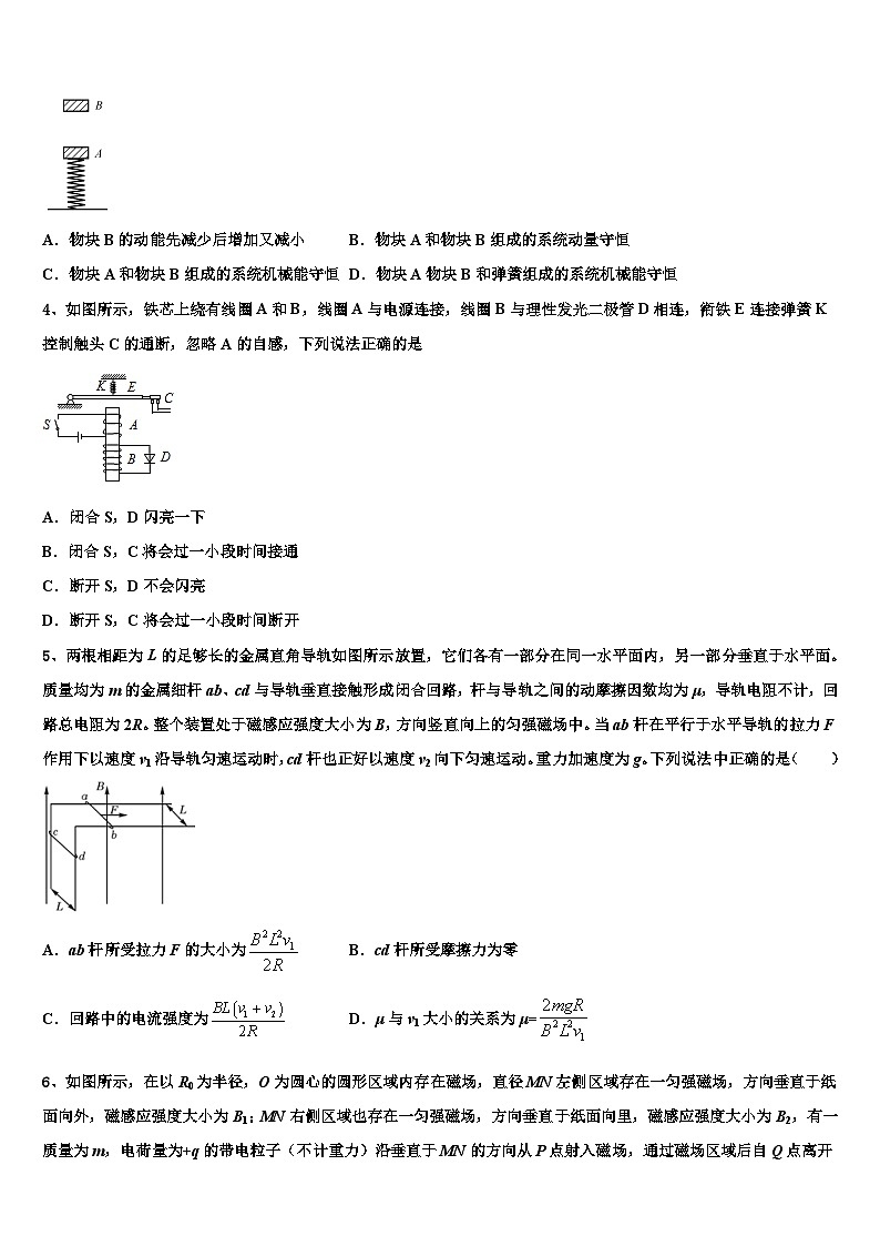 2026届内蒙古赤峰市、呼和浩特市校际联考高三下学期联考物理试题含解析第2页