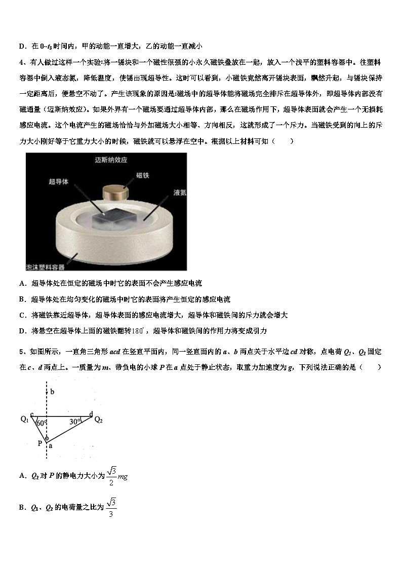 2026届内蒙古固阳县第一中学高三二诊模拟考试物理试卷含解析第2页