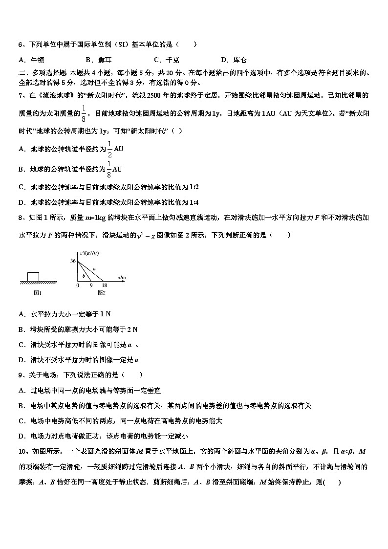 2026届内蒙古正镶白旗察汗淖中学高考物理押题试卷含解析第3页