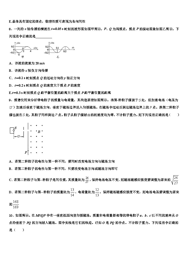 2026届内蒙古通辽市高考临考冲刺物理试卷含解析第3页