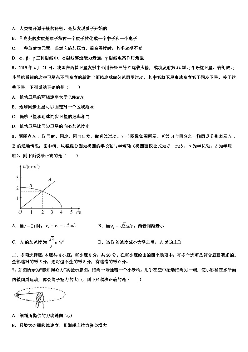 2026届内蒙古土默特左旗金山学校高考全国统考预测密卷物理试卷含解析第2页