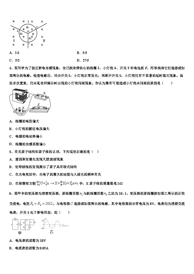 2026届内蒙古土默特左旗第一中学高三下学期一模考试物理试题含解析第2页