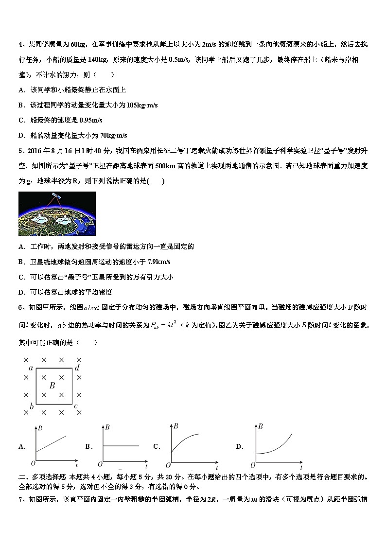 2026届宁夏达标名校高考压轴卷物理试卷含解析第2页