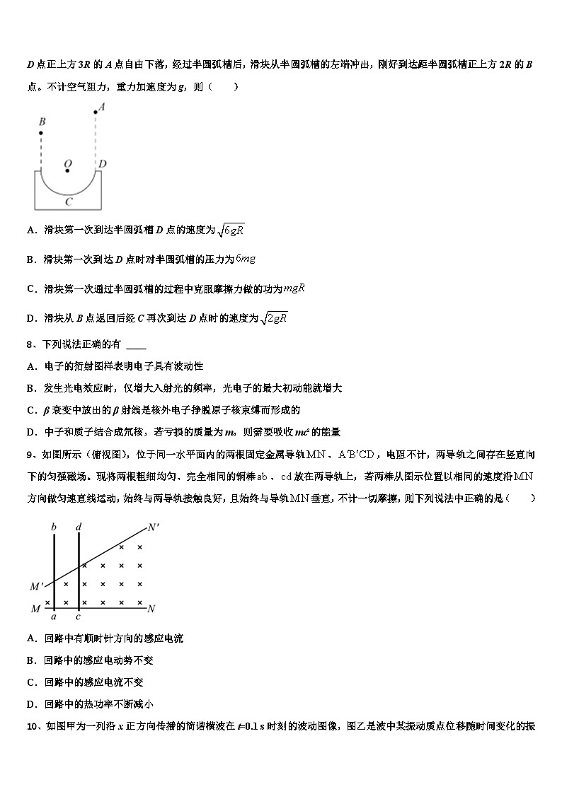 2026届宁夏达标名校高考压轴卷物理试卷含解析第3页
