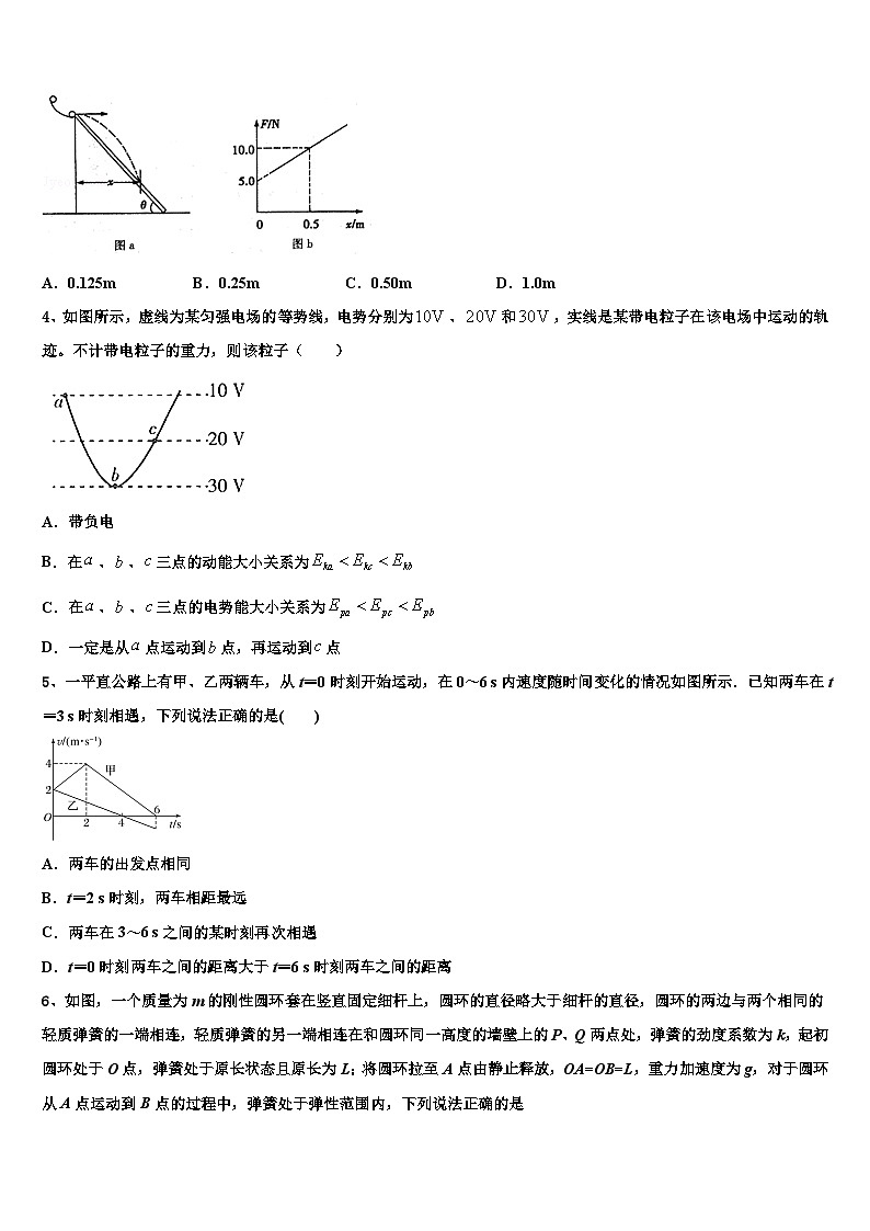 2026届宁夏省吴忠市高考适应性考试物理试卷含解析第2页