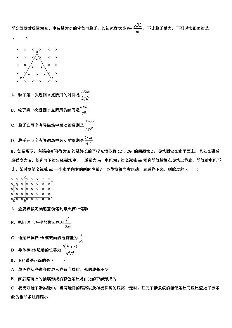 2026届青海省平安县二中高考考前提分物理仿真卷含解析第3页
