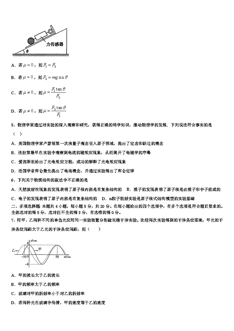 2026届宁夏长庆中学高三第二次诊断性检测物理试卷含解析第2页