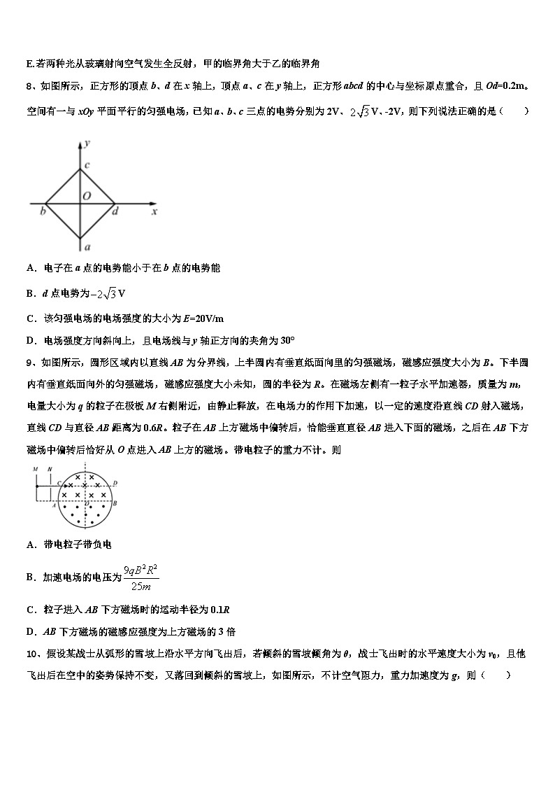 2026届宁夏长庆中学高三第二次诊断性检测物理试卷含解析第3页