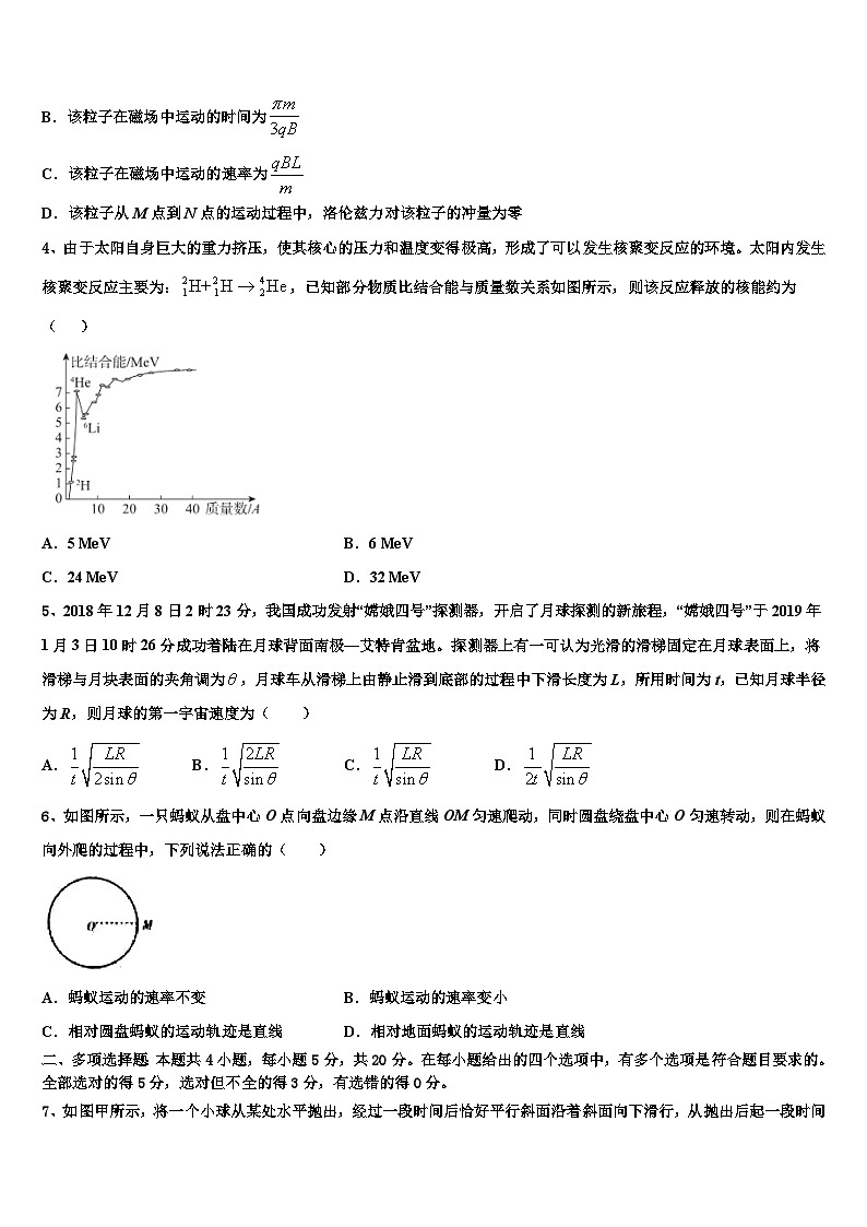 2026届宁夏吴忠市高三3月份模拟考试物理试题含解析第2页
