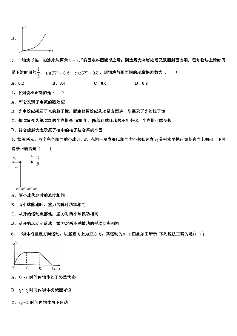 2026届青海省海东市平安县第一高级中学高考冲刺物理模拟试题含解析第2页