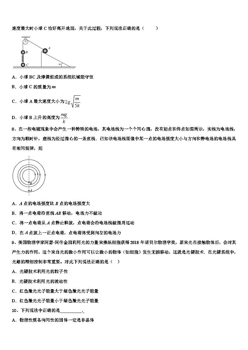 2026届青海省海南市重点中学高考适应性考试物理试卷含解析第3页