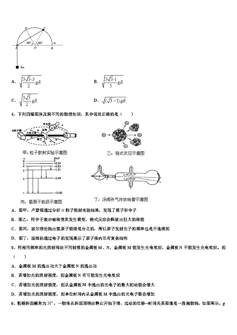 2026届青海省西宁市沛西中学高考物理必刷试卷含解析第2页