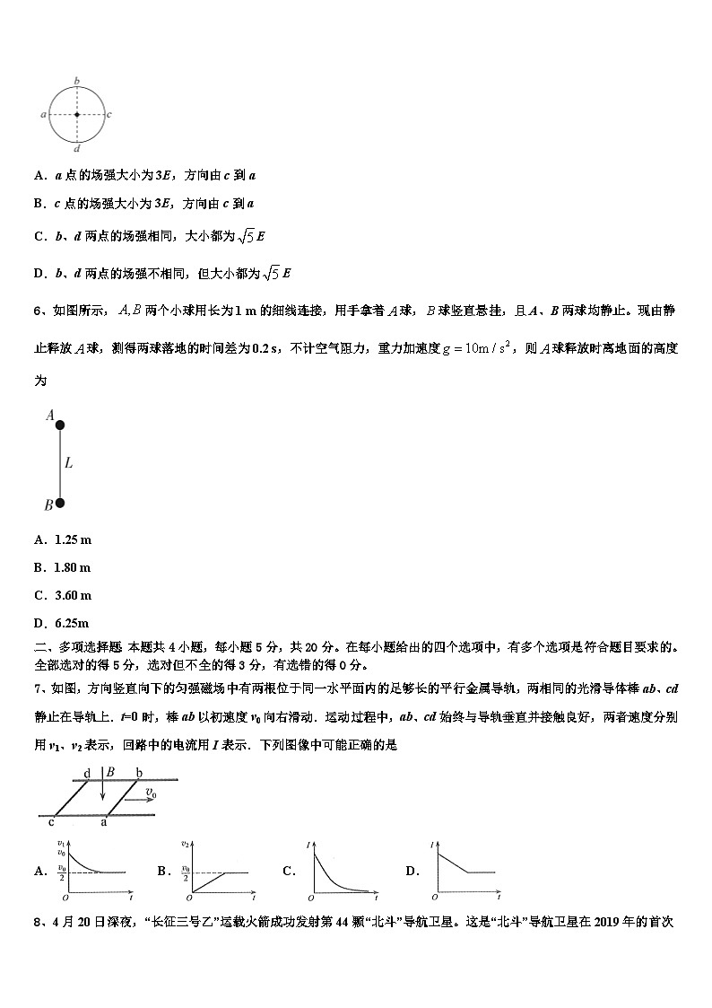 2026届清华大学附中高考物理考前最后一卷预测卷含解析第2页