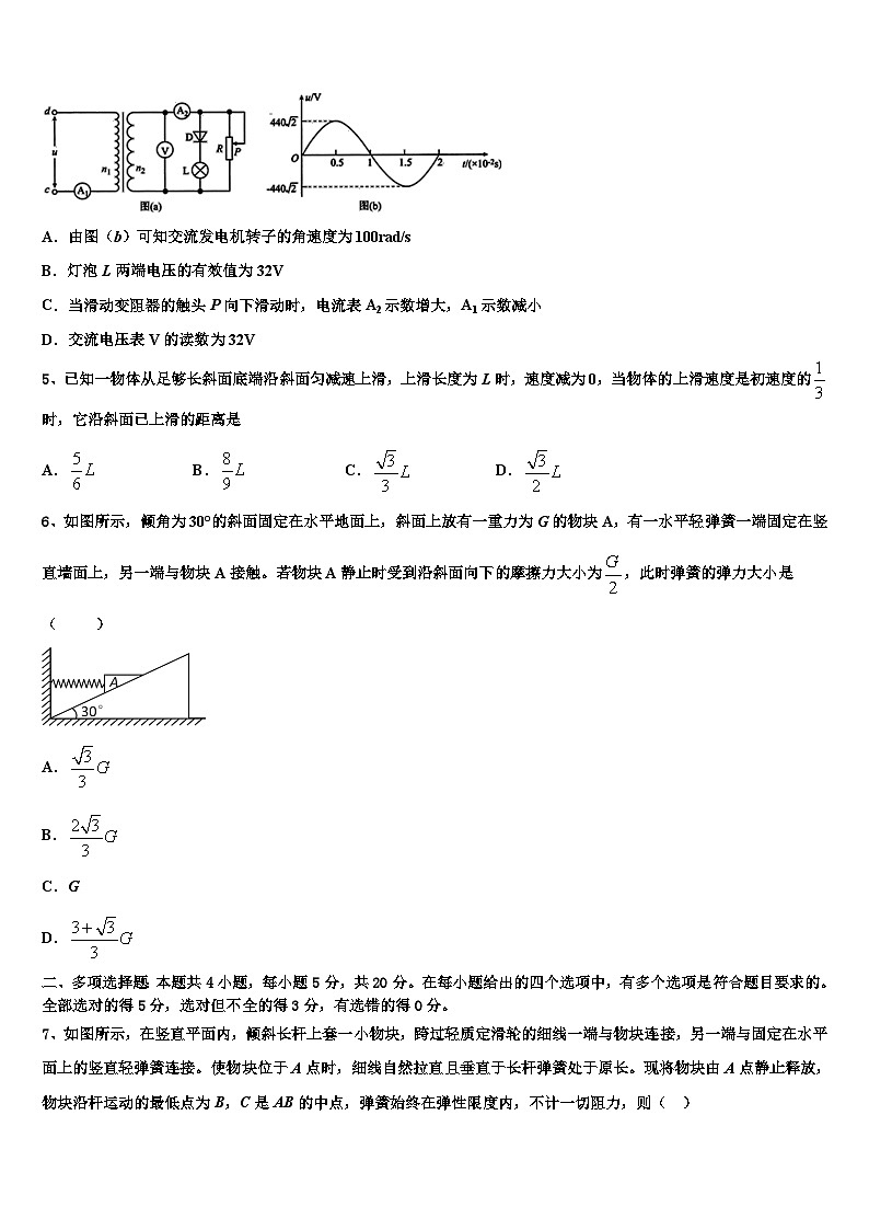 2026届山东省滨州市博兴县第一中学高考仿真卷物理试卷含解析第2页