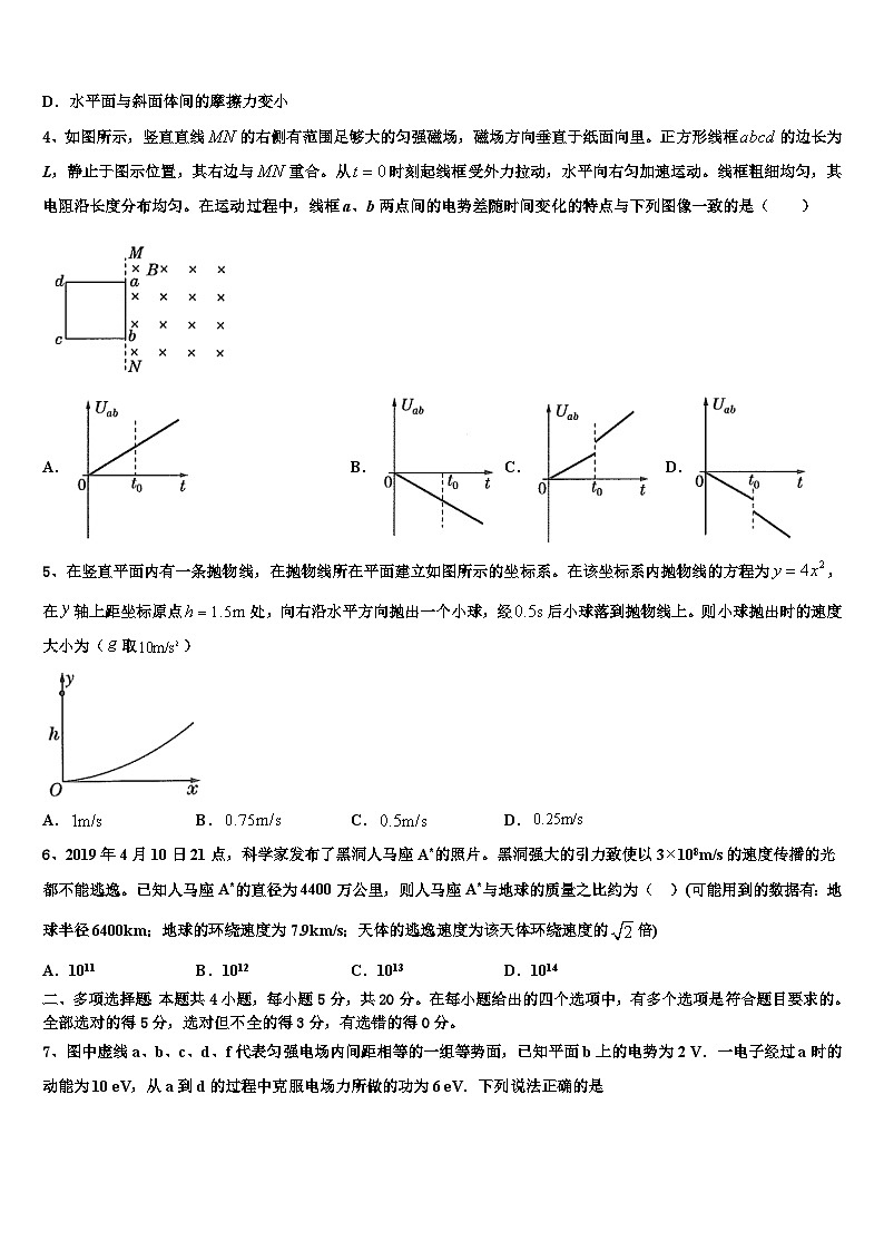 2026届山东省滨州市五校联考高考物理押题试卷含解析第2页