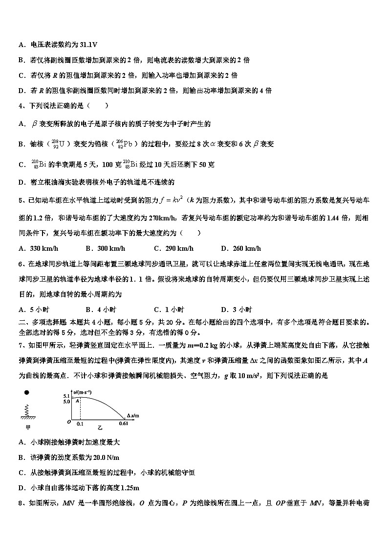 2026届山东省滨州市惠民县高考临考冲刺物理试卷含解析第2页