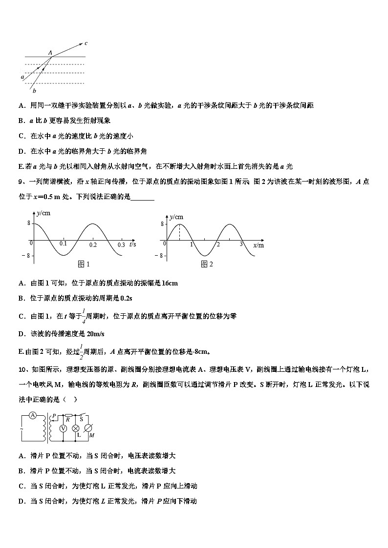 2026届山东省济南市长清第一中学高考冲刺物理模拟试题含解析第3页