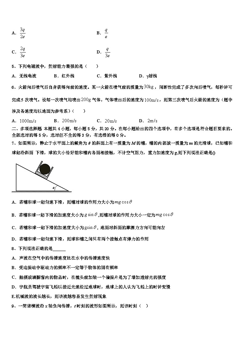 2026届山东省菏泽市菏泽一中高考物理考前最后一卷预测卷含解析第2页