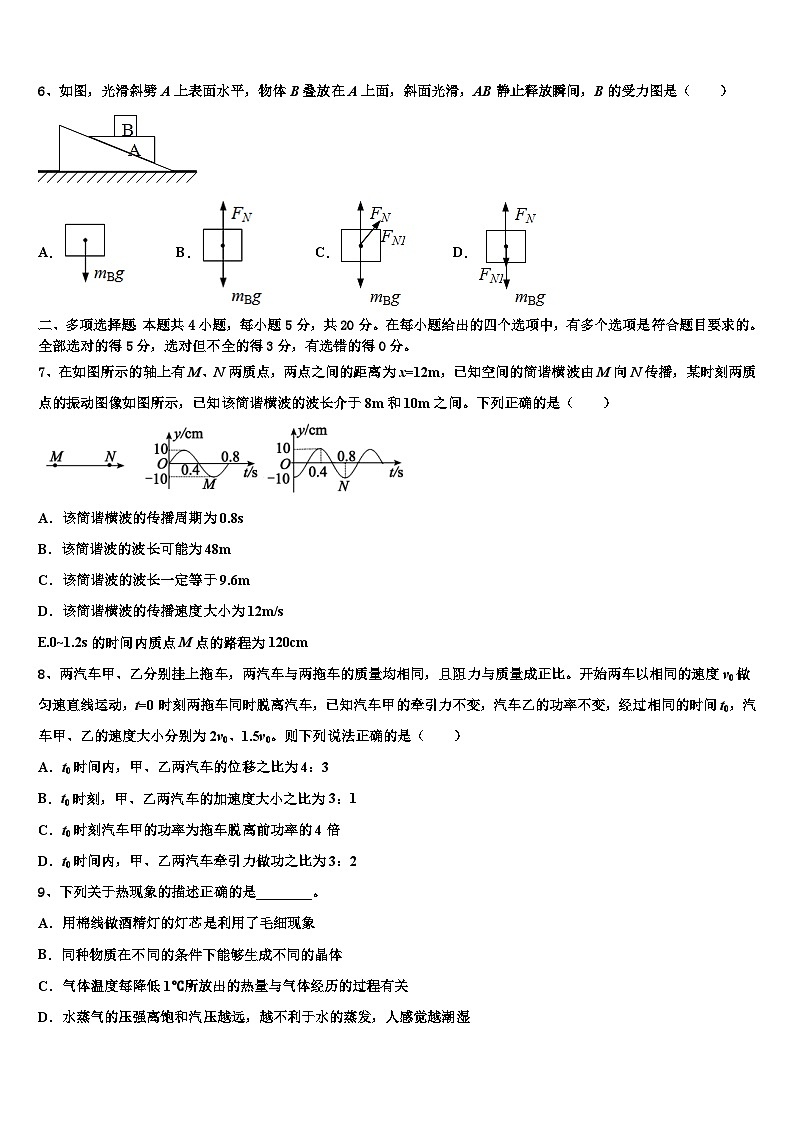 2026届山东省济南市历城区历城第二中学高考物理押题试卷含解析第3页