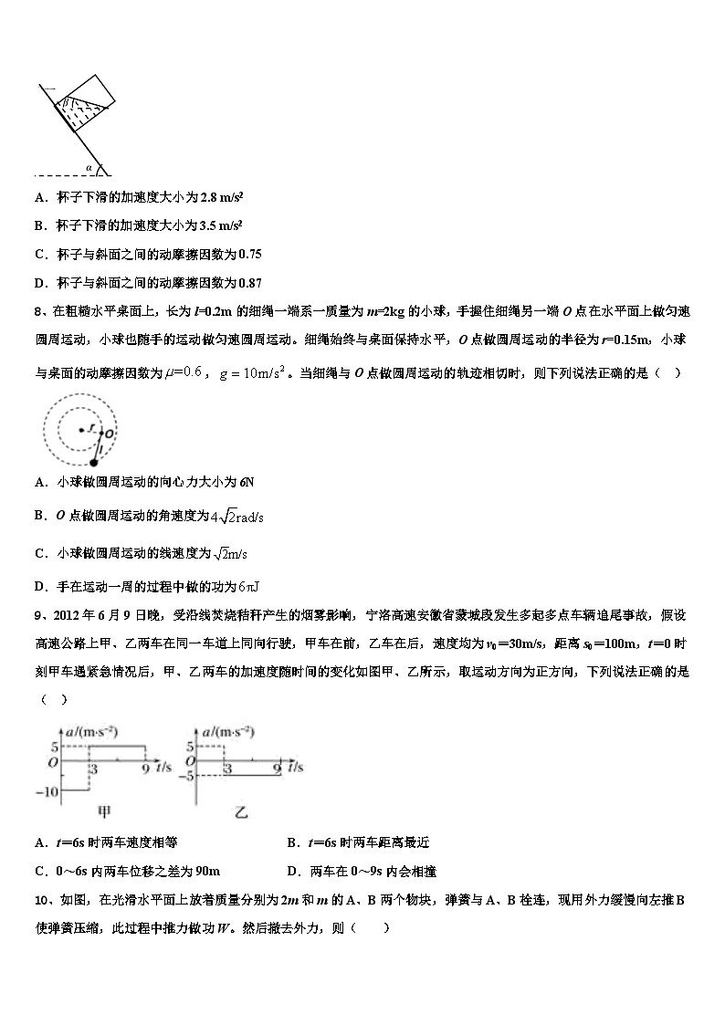 2026届山东省济南市历城第二中学高考全国统考预测密卷物理试卷含解析第3页