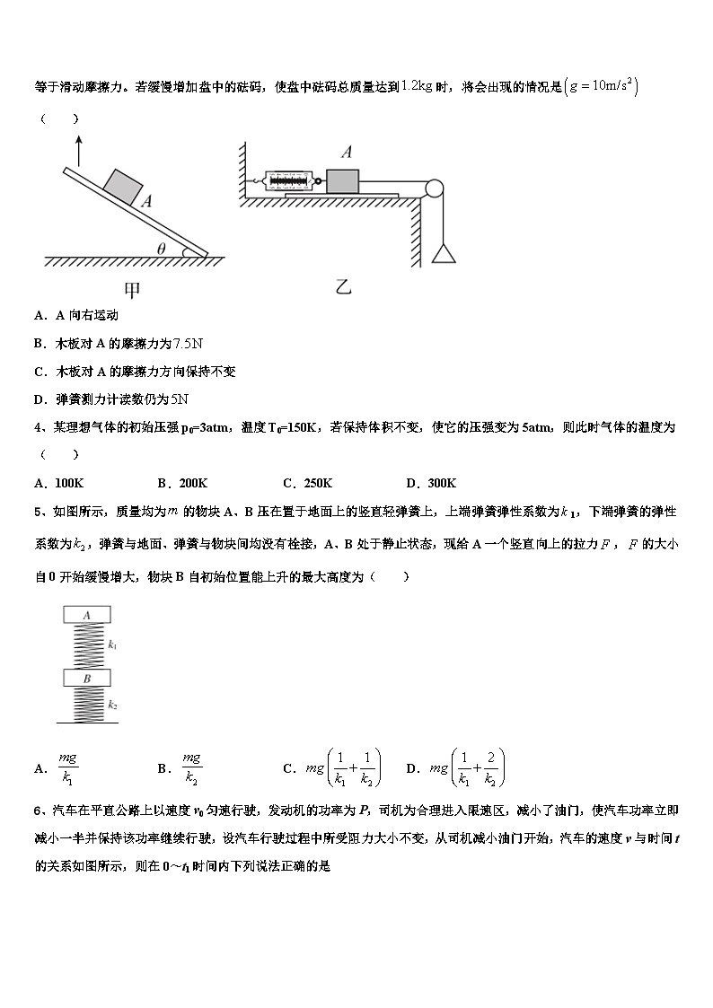 2026届山东省菏泽市第一中学高考物理必刷试卷含解析第2页