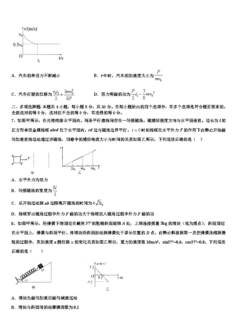 2026届山东省菏泽市第一中学高考物理必刷试卷含解析第3页
