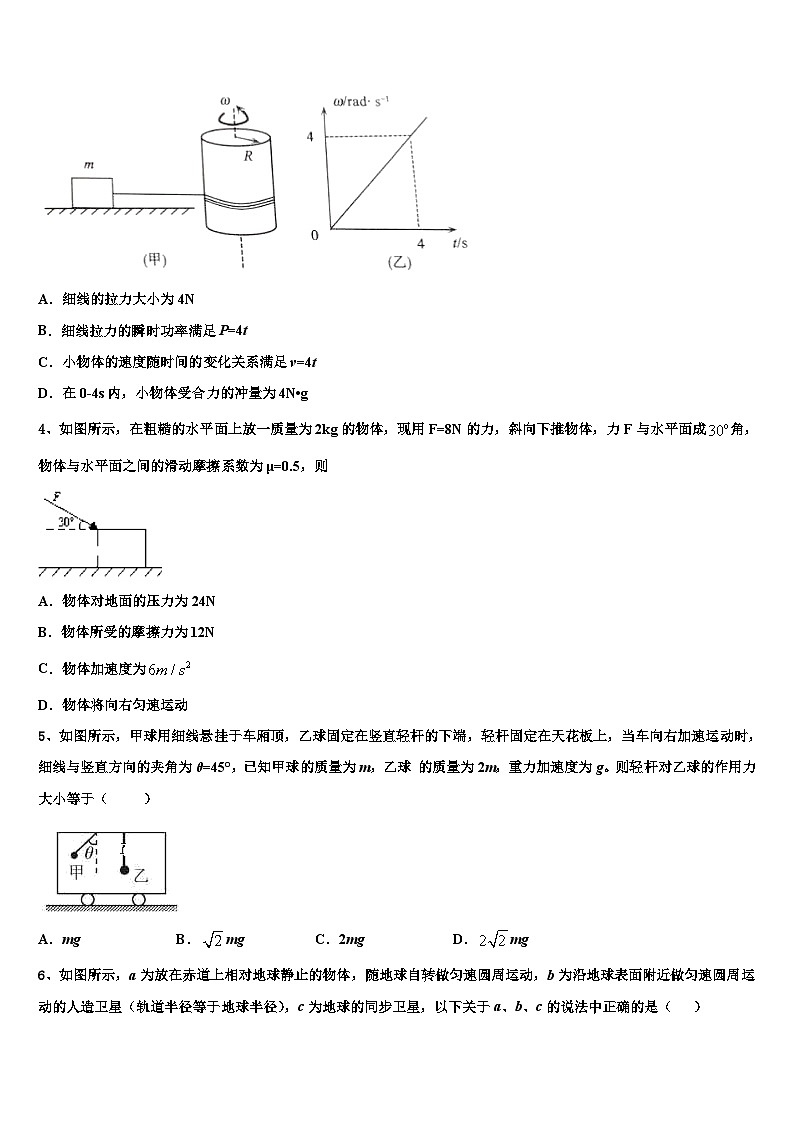 2026届山东省菏泽市高考全国统考预测密卷物理试卷含解析第2页