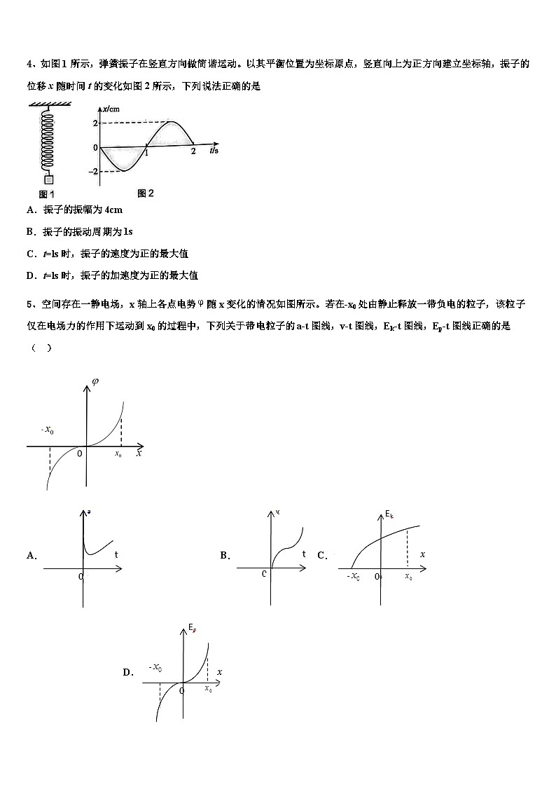 2026届山东省莱州市一中高三第二次调研物理试卷含解析第2页