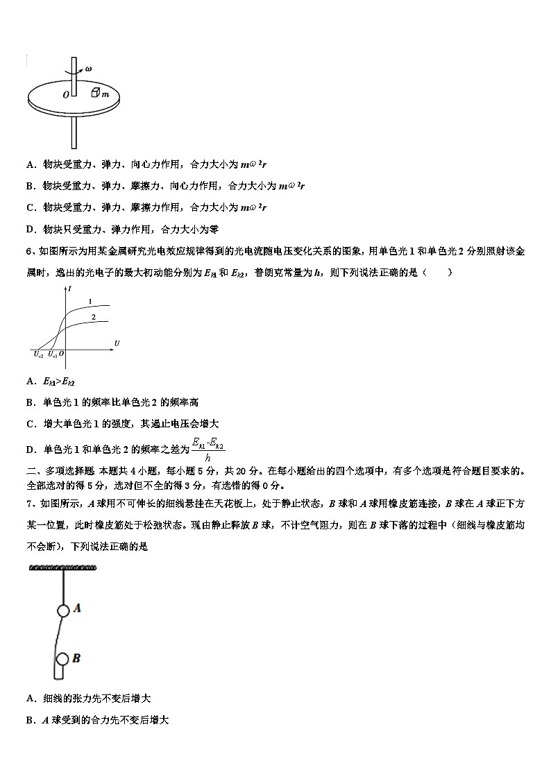 2026届山东省临沂市普通高中高三下第一次测试物理试题含解析第3页