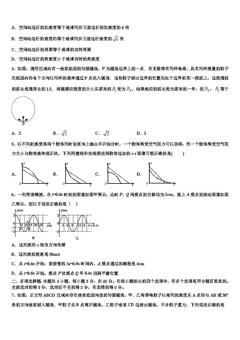 2026届山东省临沂市临沂一中高三第一次调研测试物理试卷含解析第2页