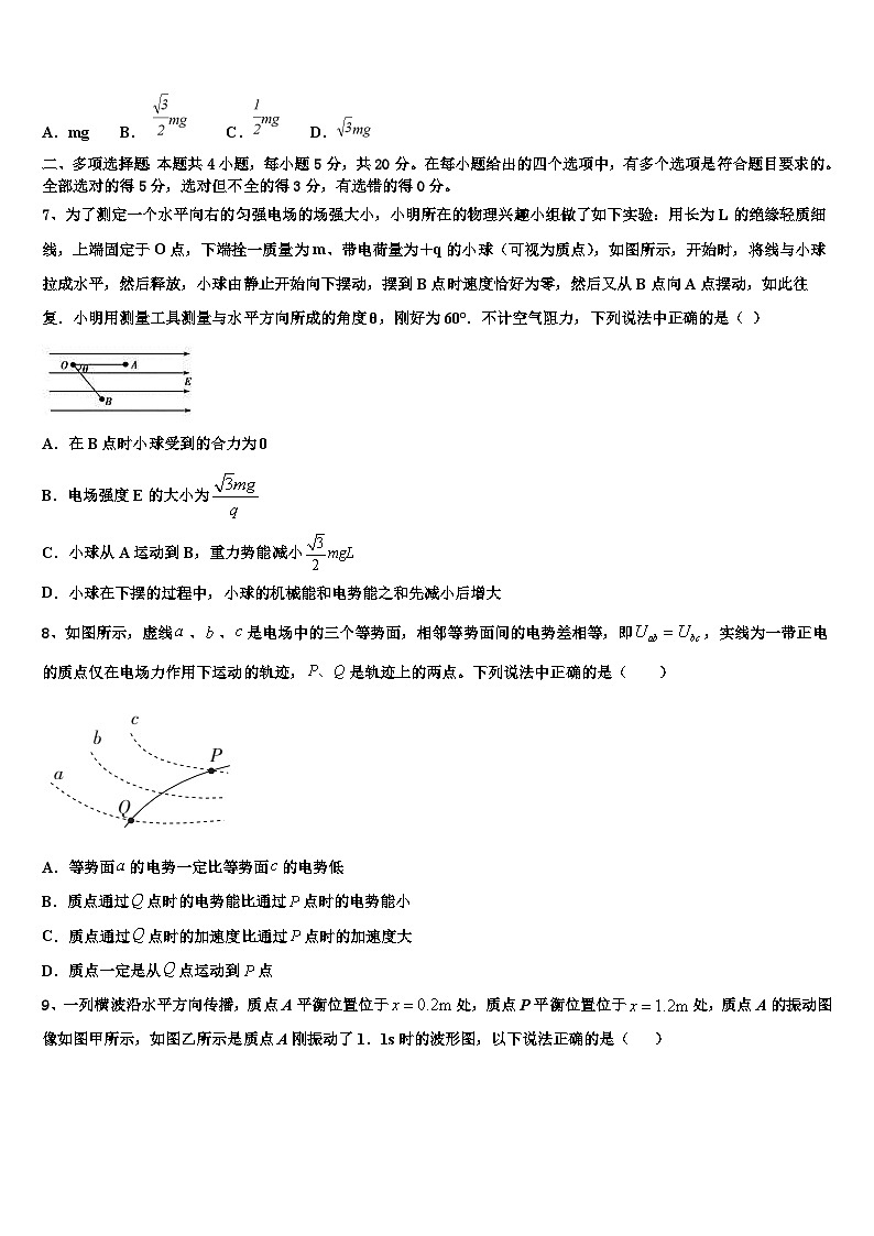 2026届山东省东营市利津县一中高三下学期联合考试物理试题含解析第3页