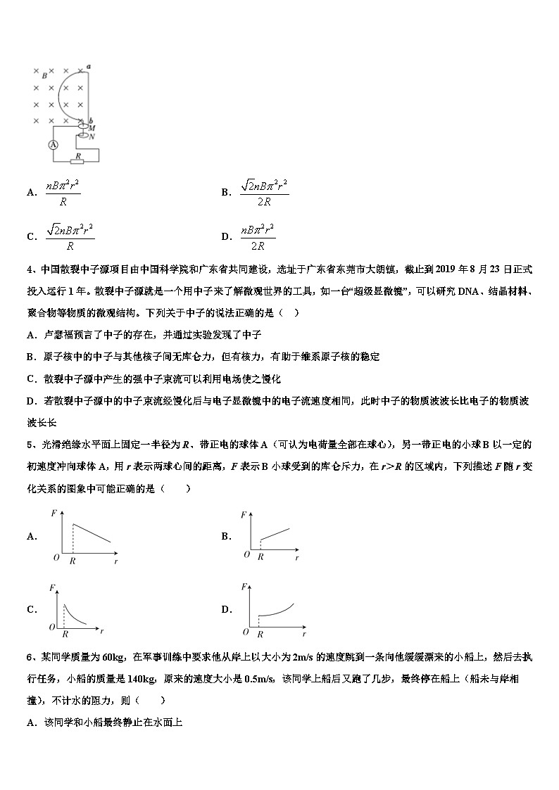 2026届山东省德州市乐陵一中高三第二次联考物理试卷含解析第2页
