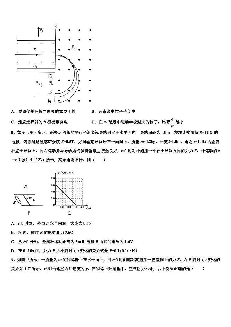 2026届山东省济南市济南第一中学高三一诊考试物理试卷含解析2第3页