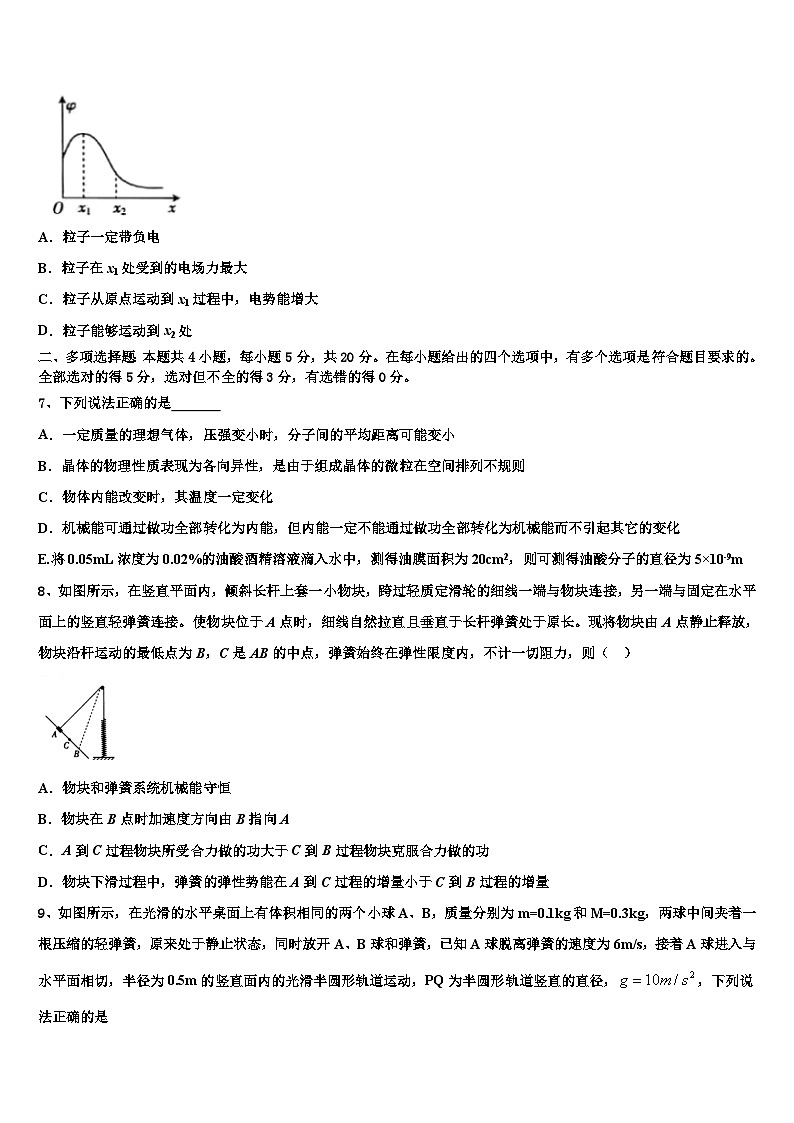 2026届山东省济南第二中学高三第一次模拟考试物理试卷含解析第3页