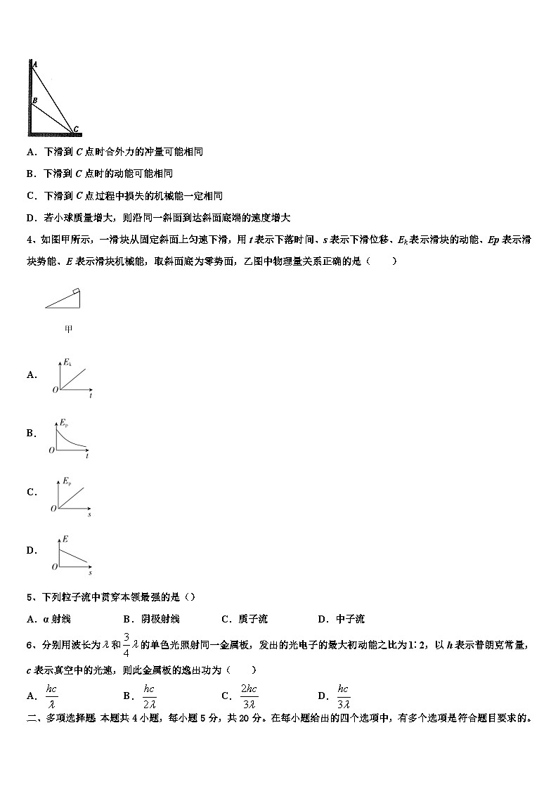 2026届山东省恒台第一中学高三第三次测评物理试卷含解析第2页
