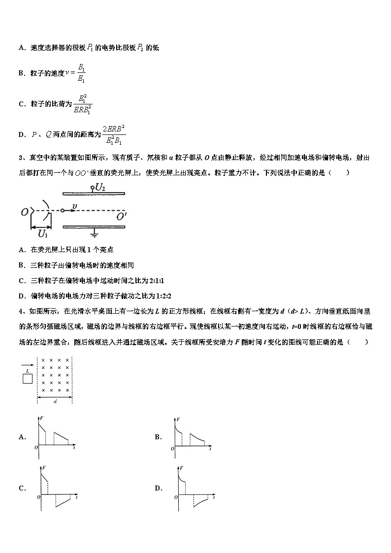 2026届山东省滨州市五校联考高三下学期第六次检测物理试卷含解析第2页