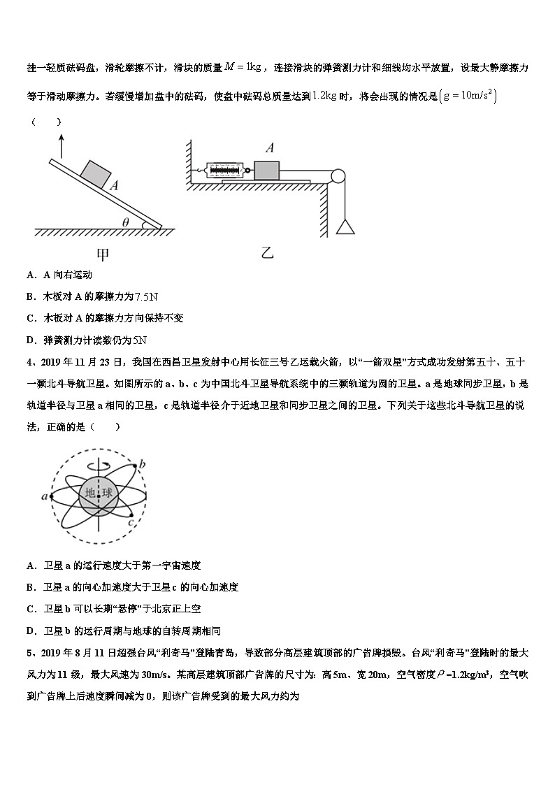 2026届山东省滨州市三校联考高三第二次诊断性检测物理试卷含解析第2页