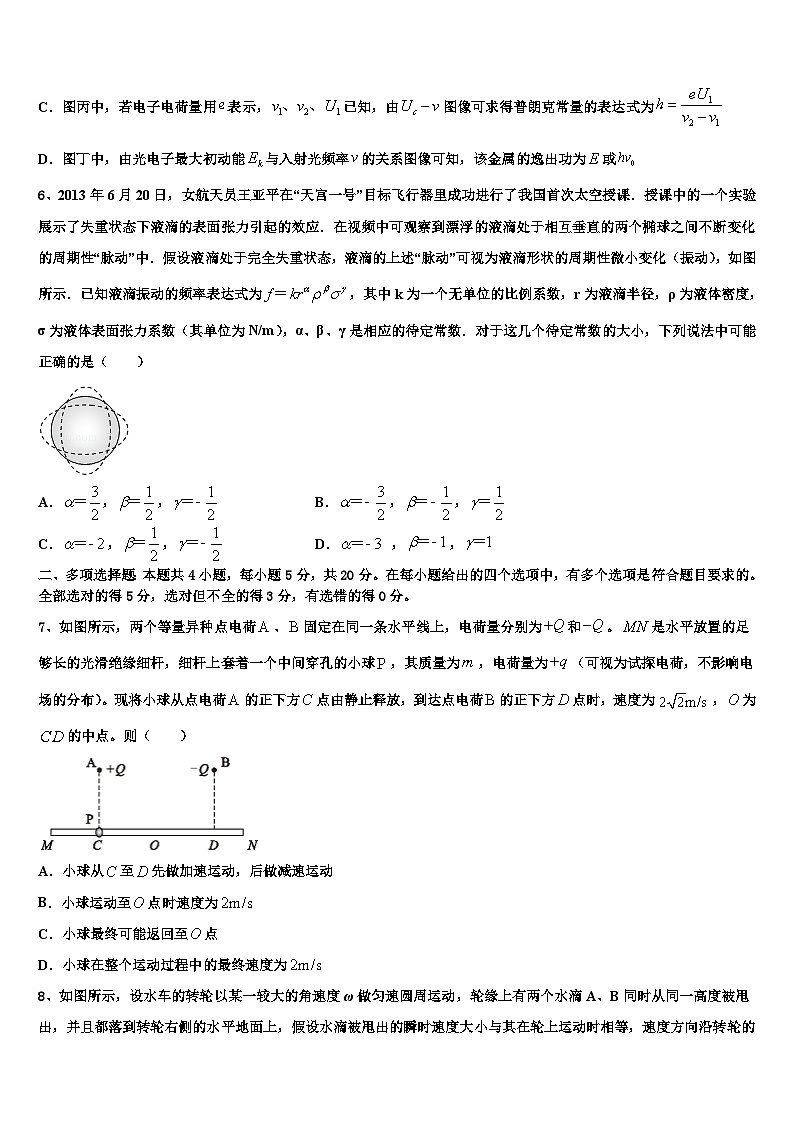 2026届山东青岛平度第三中学高三下学期联考物理试题含解析第3页