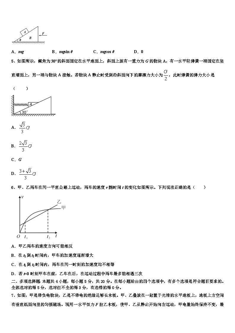 2026届山东济南外国语学校、济南第一中学高三（最后冲刺）物理试卷含解析第2页