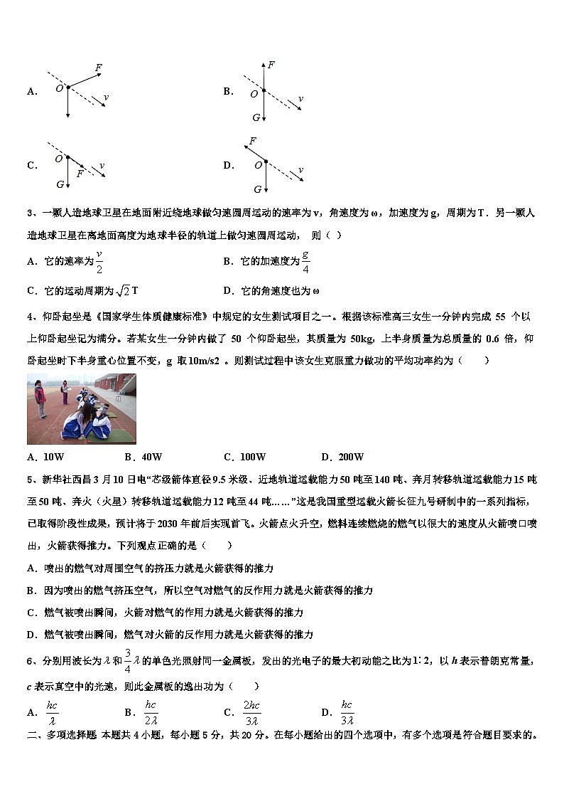 2026届清华大学高三第一次调研测试物理试卷含解析第2页