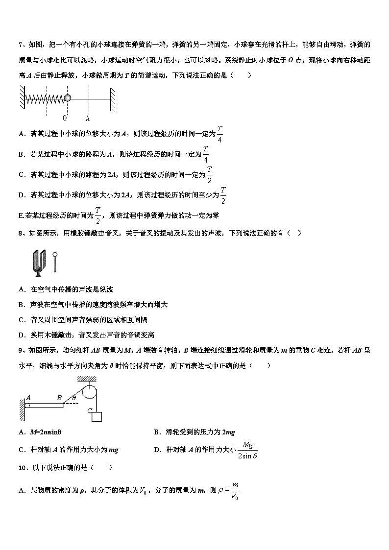 2026届青海省玉树州高三适应性调研考试物理试题含解析第3页