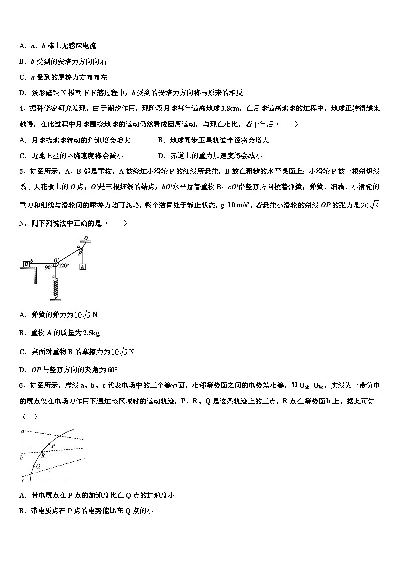 2026届琼山中学高三下学期第六次检测物理试卷含解析第2页