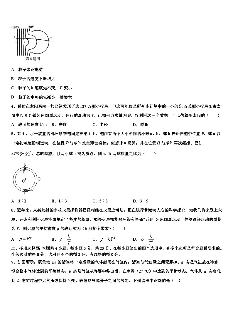 2026届青海省西宁市海湖中学高三六校第一次联考物理试卷含解析第2页