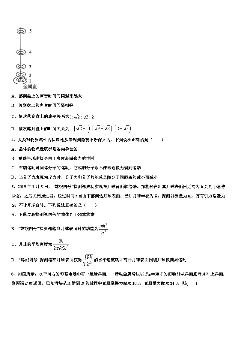 2026届青海省西宁市大通县第一中学高三一诊考试物理试卷含解析第2页