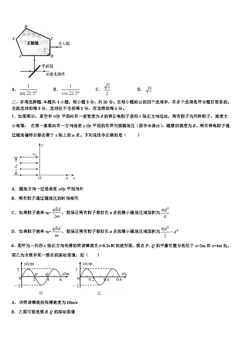 2026届青海省西宁市沛西中学高三第二次调研物理试卷含解析第3页