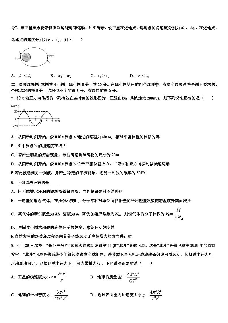 2026届青海省西宁市第十四中学高三第二次模拟考试物理试卷含解析第3页