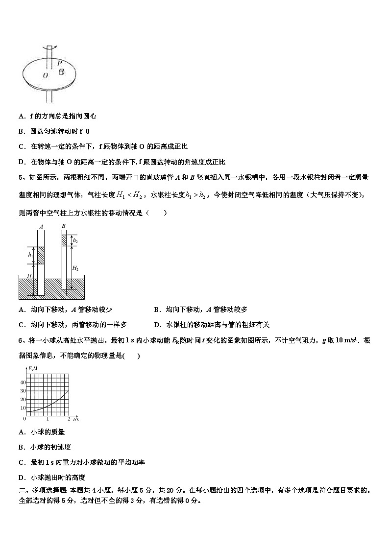2026届日喀则市高三第一次模拟考试物理试卷含解析第2页