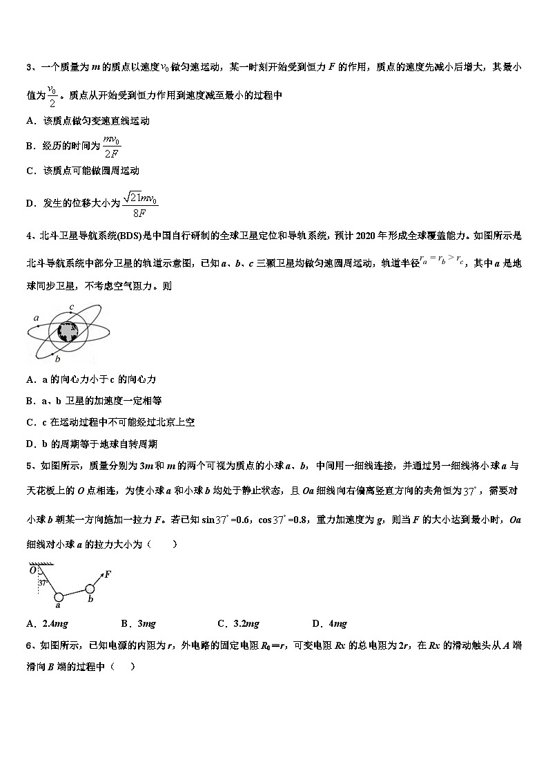 2026届山东省蓬莱一中高考物理一模试卷含解析第2页