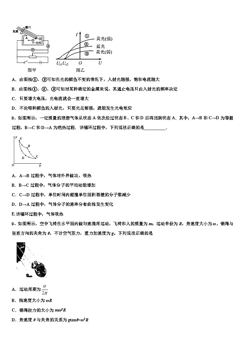 2026届山东省青岛第三中学高考冲刺押题（最后一卷）物理试卷含解析第3页