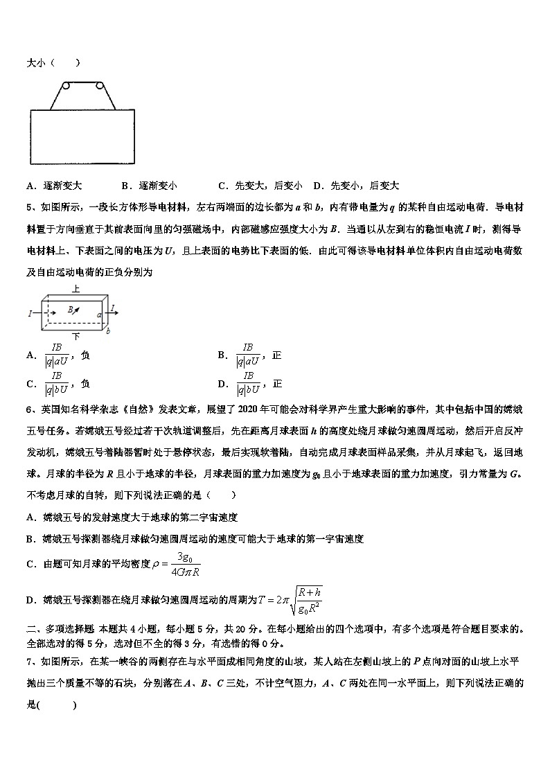 2026届山东省全国新课标试卷高三下学期联考物理试题含解析第2页
